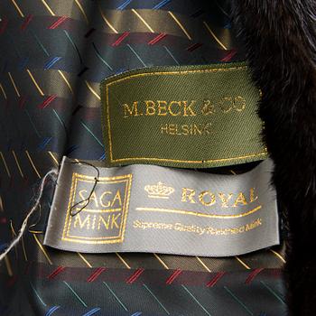 A SAGA MINK FUR COAT.