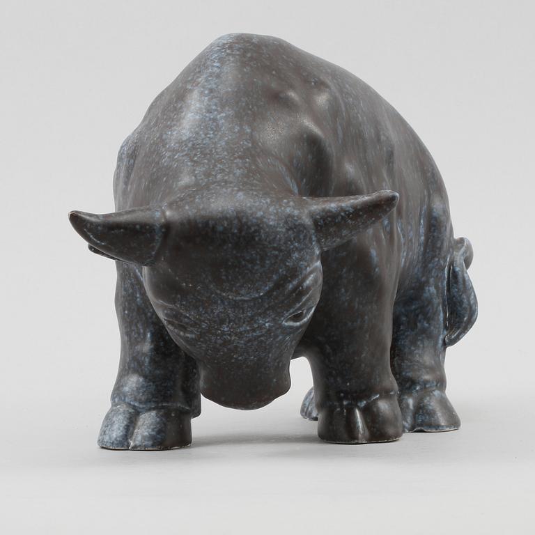 FIGURIN, stengods, Folke Jernberg, 1900-talets mitt, signerad.