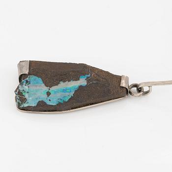 Cecilia Johansson, pendant, sterling silver with opal matrix, Gothenburg 1987.