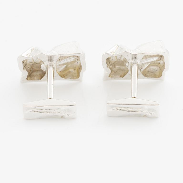 Björn Weckström, Cufflinks, a pair, silver. Lapponia 1972.