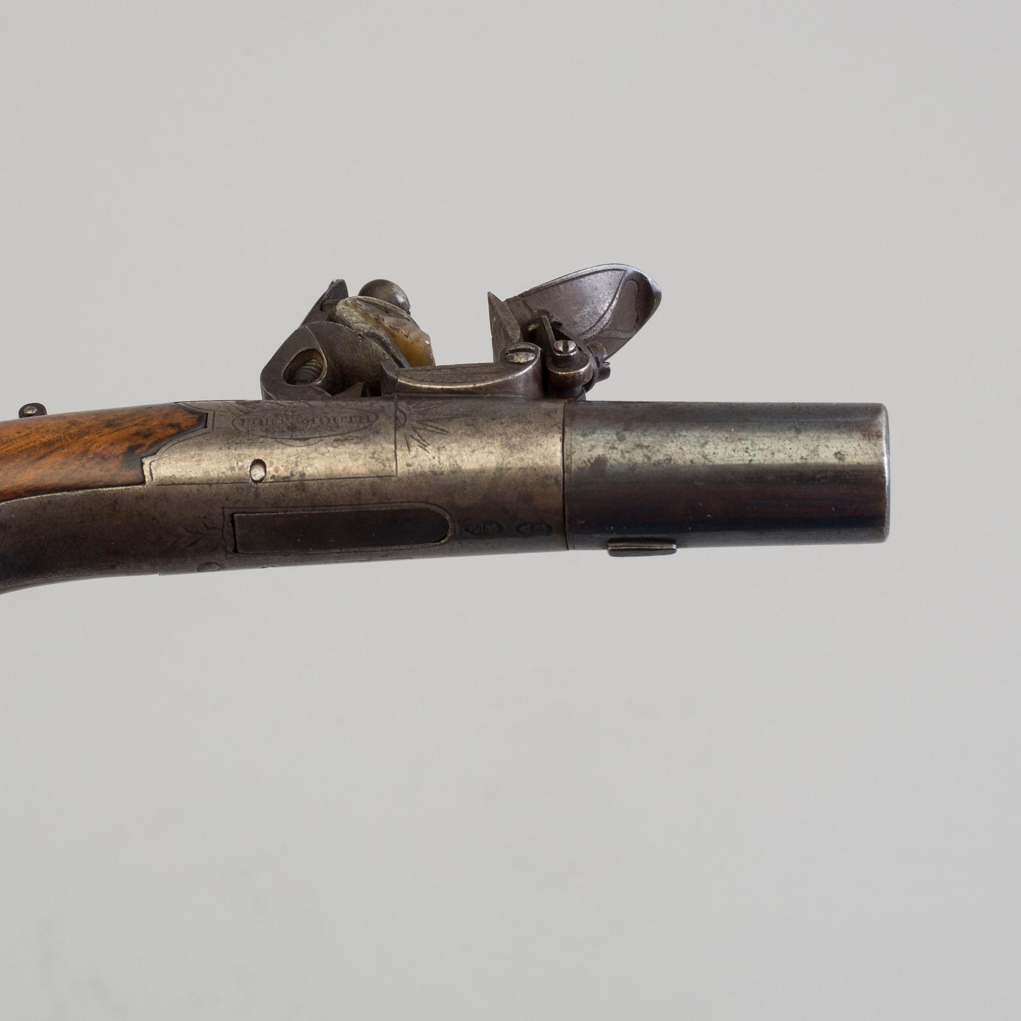 FLINTLÅSPISTOL, brittisk, signerad Gatehouse Portsmouth, omkring 1800.