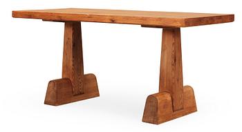 An Axel Einar Hjorth 'Utö' stained pine table, Nordiska Kompaniet, Sweden 1930's.