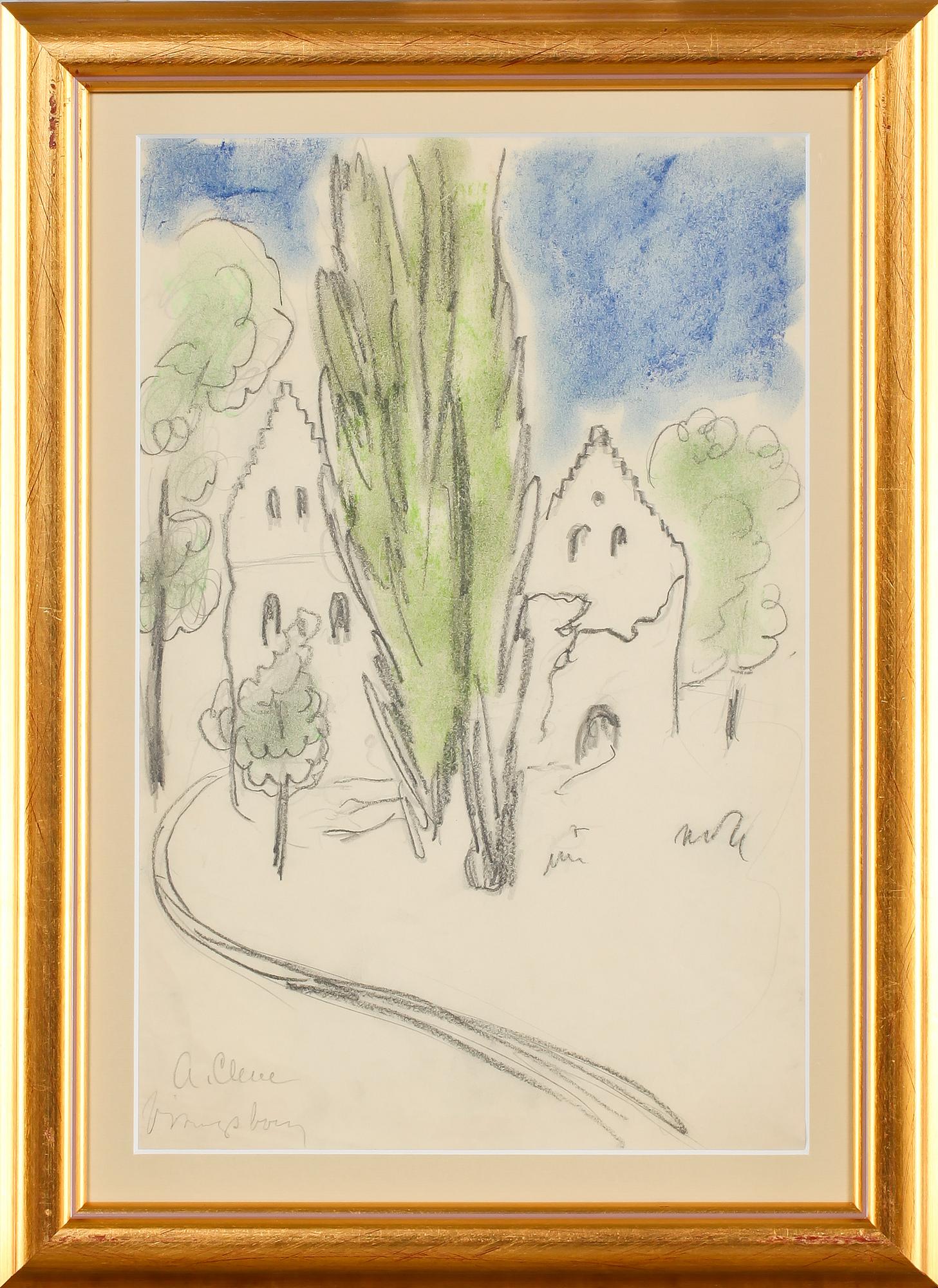 AGNES CLEVE, blandteknik, signerad.