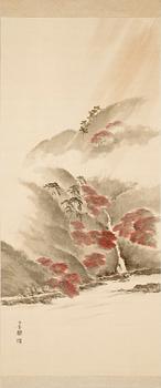 RULLMÅLNING, Japan, 1900-talets början, signerad.