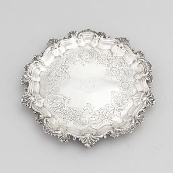 A silver salver, mark of Martin, Hall & Co (Richard Martin & Ebenezer Hall), Sheffield 1902.