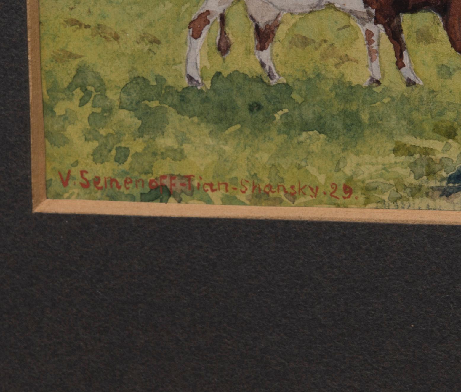 VALERIJ (VALERE) TIAN (SEMENOFF-TIAN SHANSKY), akvarell, signerad och daterad 29.