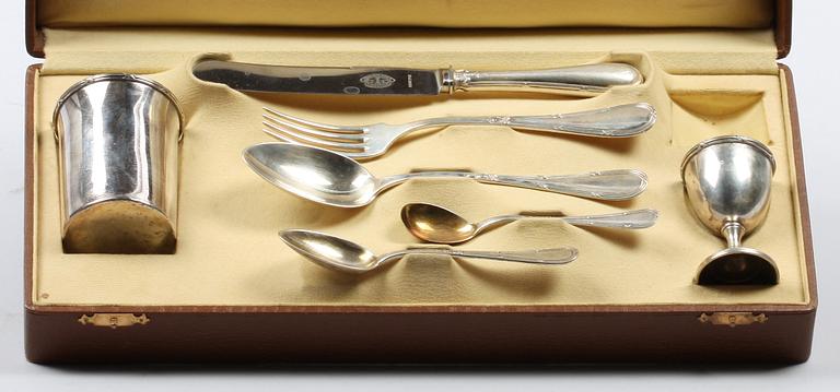 RESESET, 7 delar. Silver. CG Hallberg Bla 1915. Modell: Rosett.