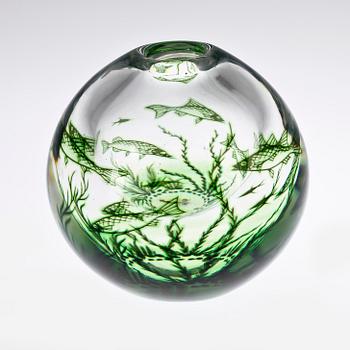VAS, glas, Edward Hald, Orrefors, sign och numr 333-E.