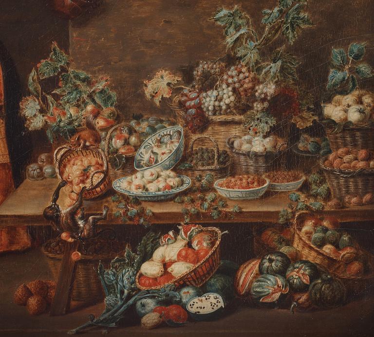 Pieter Angellis Tillskrivna, Marknadsscener efter Frans Snyders; ”Der Obstmarkt”, ”Der Gemüsemarkt”, ”Der Wildbrethändler”, ”Der Fischmarkt”.