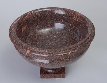A Swedish first half 19th Century porphyry tazza.