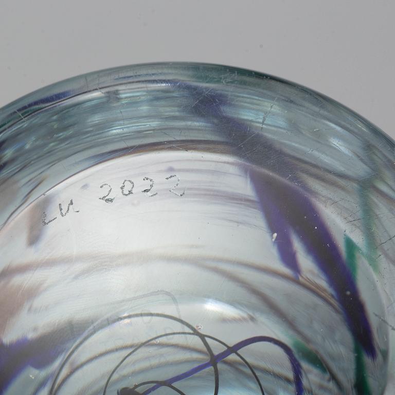 A Vicke Lindstrand 'Abstracta' glass vase, Kosta, 1950s.