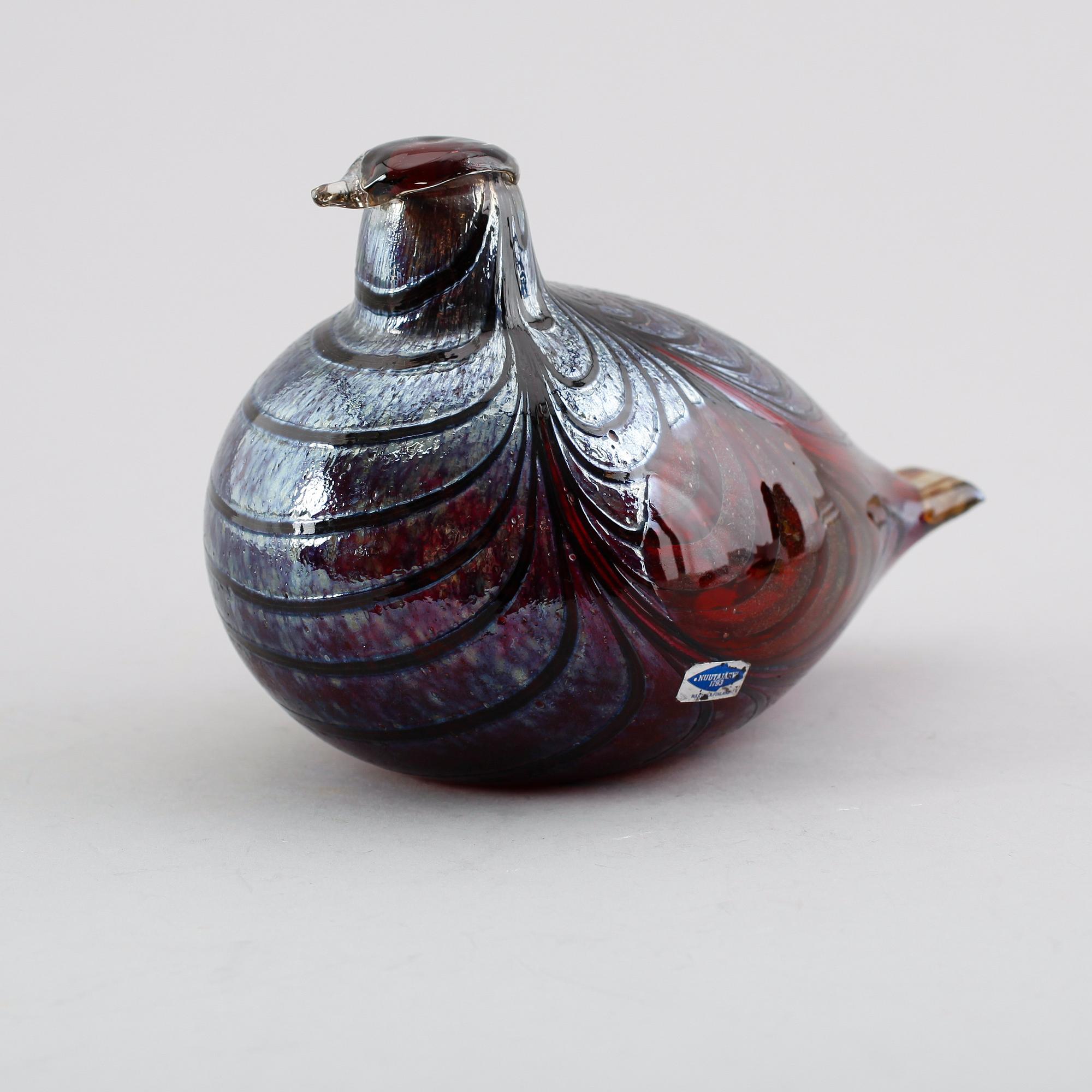 FIGUR, glas, Oiva Toikka, Nuutajärvi, Notsjö.