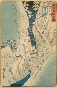 Utagawa Hiroshige II, a woodblock print in colours, dated 1859.