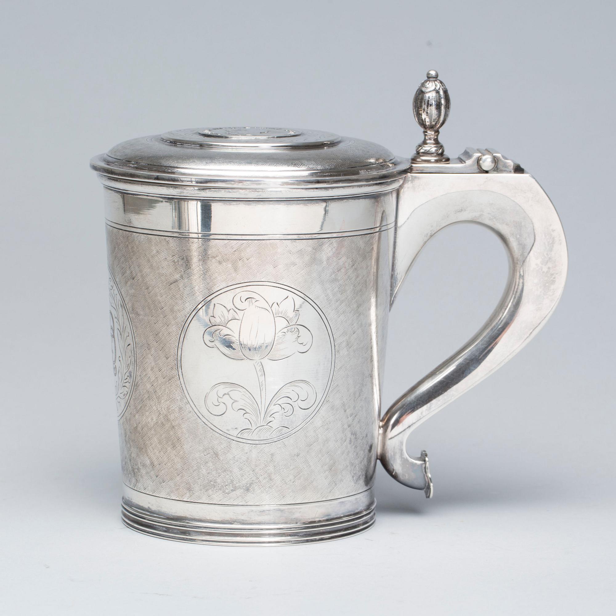 STOP, silver, barockstil, W A Bolin. Stockholm, 1944. Vikt ca 917 g.