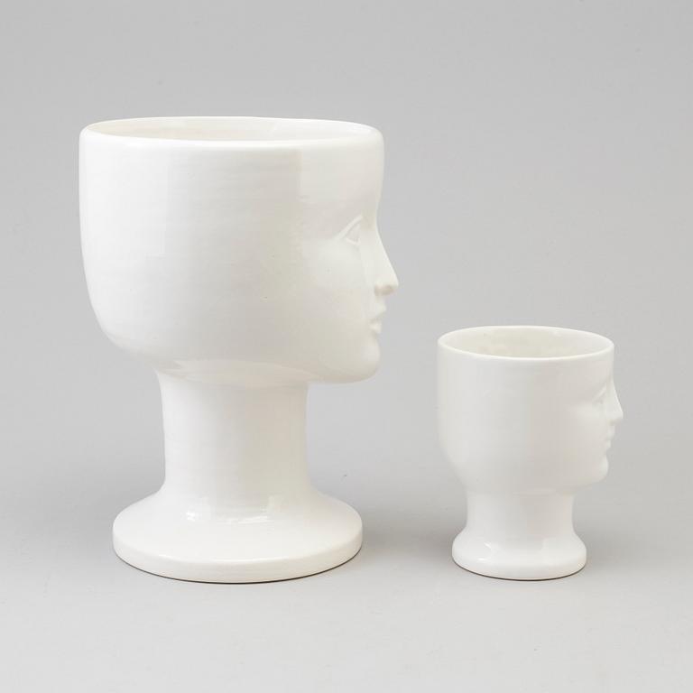 Two stoneware vases by Lisa Larson, Gustavsberg.