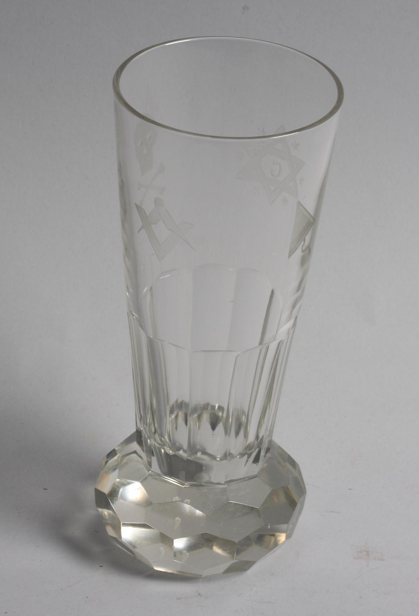 GLAS, sk frimurarglas. 1900-talets första hälft.