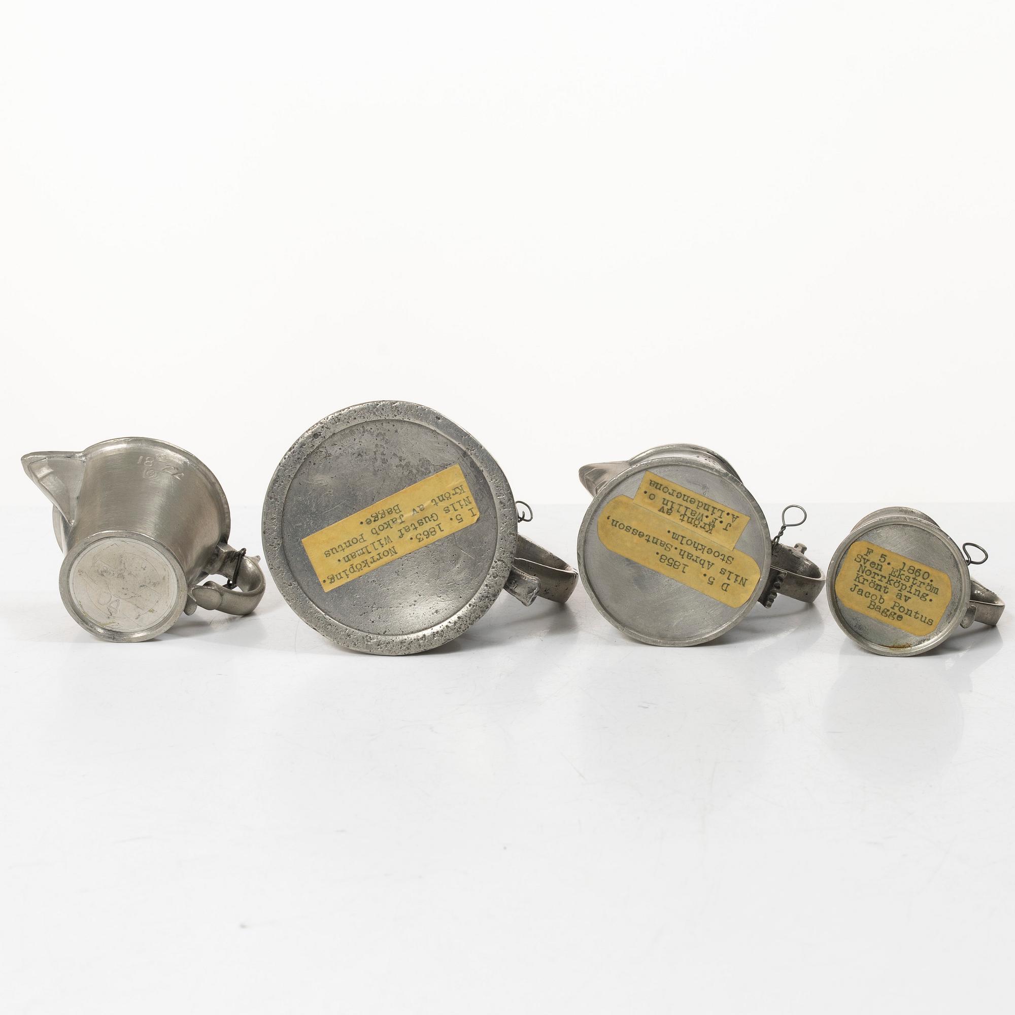 Measuring vessels/measures, 11 pcs. various masters. 19th century.