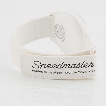 Omega/Swatch,  MoonSwatch, Mission to the MoonPhase, "Snoopy", kronograf, armbandsur, 42 mm.