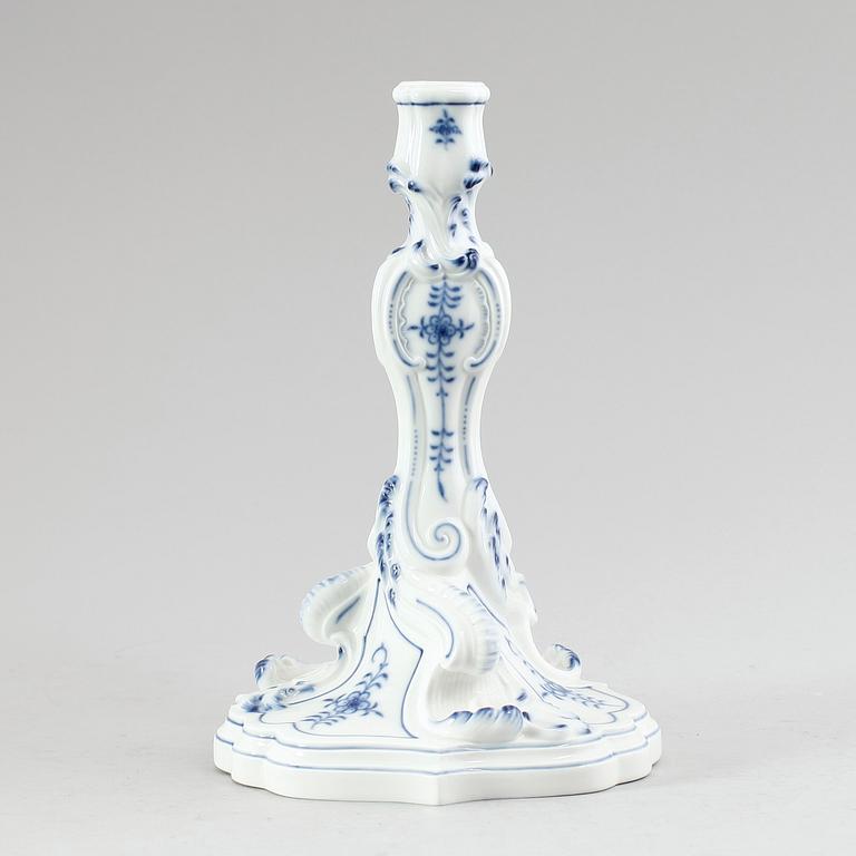 LJUSSTAKE, porslin, Meissen, 1900-talets mitt.
