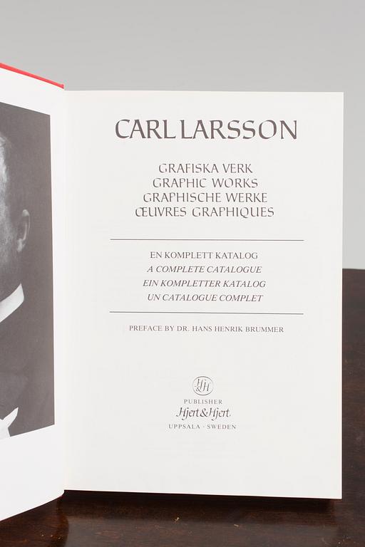 CARL LARSSON GRAPHIC WORKS, 25 Complete catalogue, published by Hjert & Hjert in 1983.