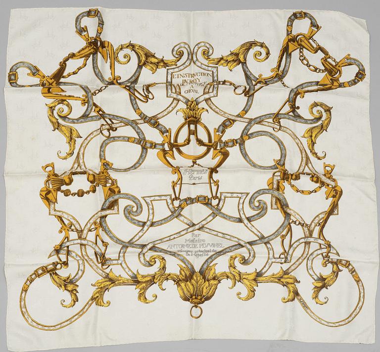 Hermès, scarf, "L'Instruction du Roy en l'exercice de Monter à Cheval".