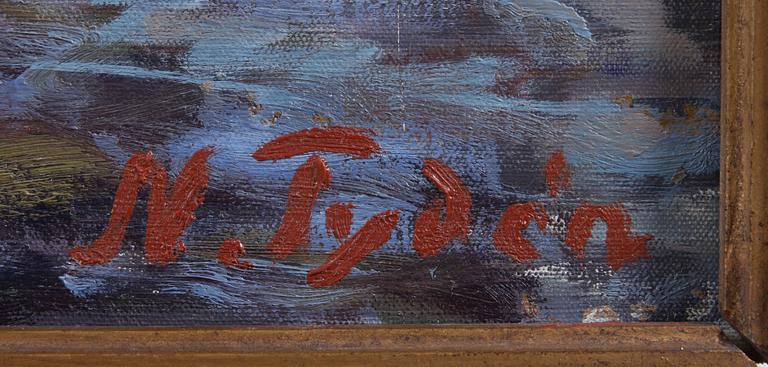 NILS TYDÉN, olja på duk, sign.