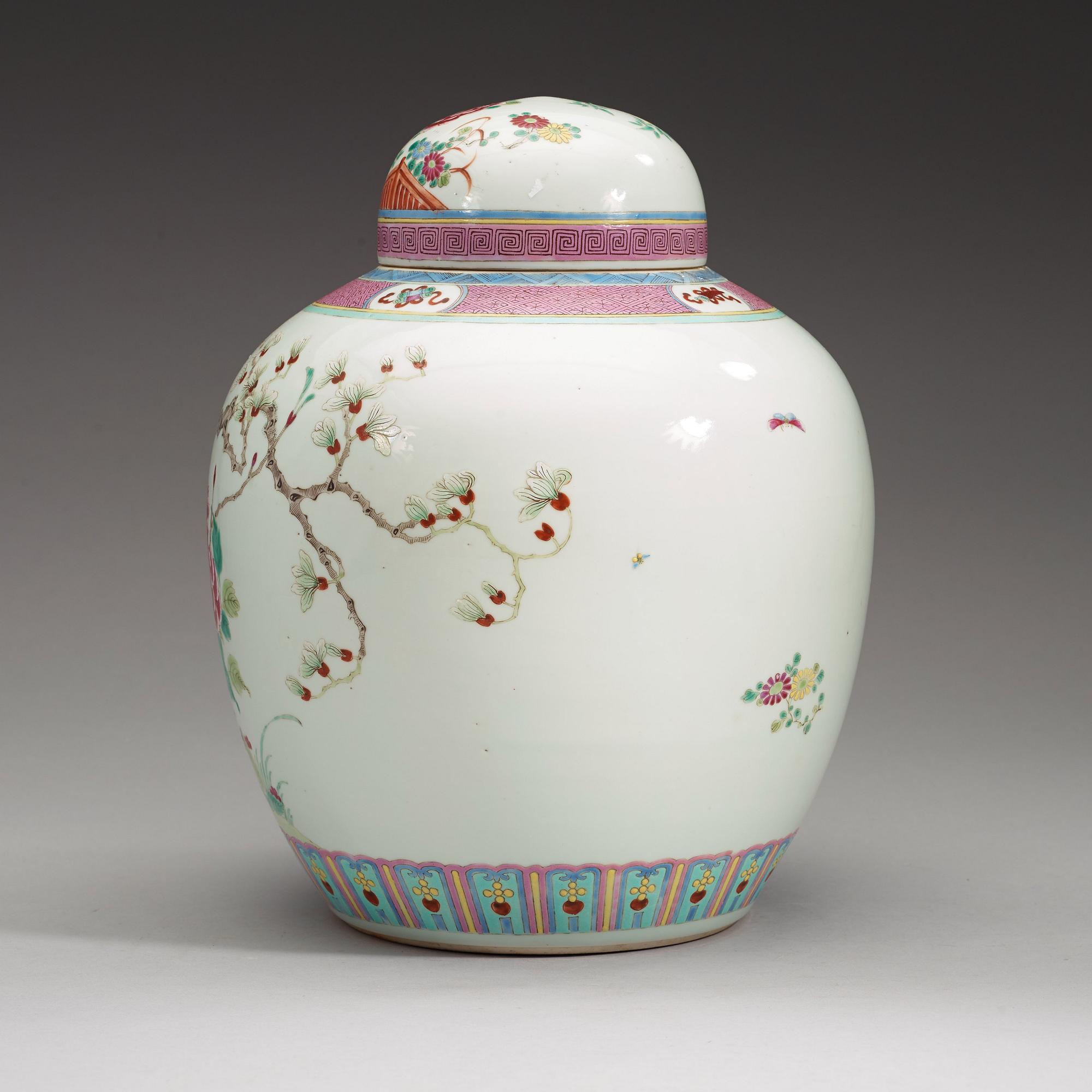 BOJAN med LOCK, porslin. Qingdynastin, 1800-tal.