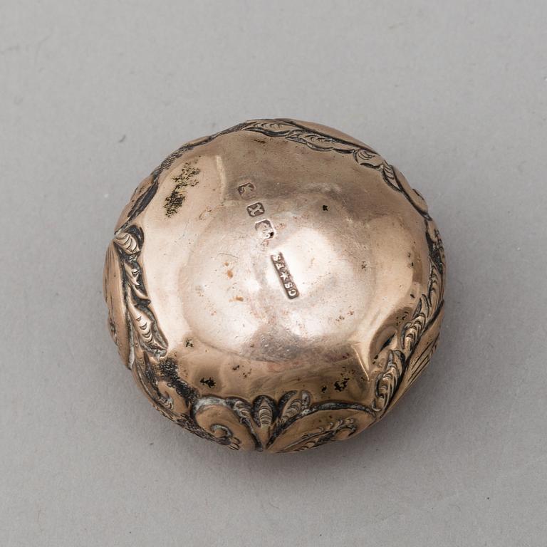 SAMLING SILVERFÖREMÅL, 5 stycken, bland annat Cornelius Saunders & Francis Shepard, Birmingham, England, 1897.