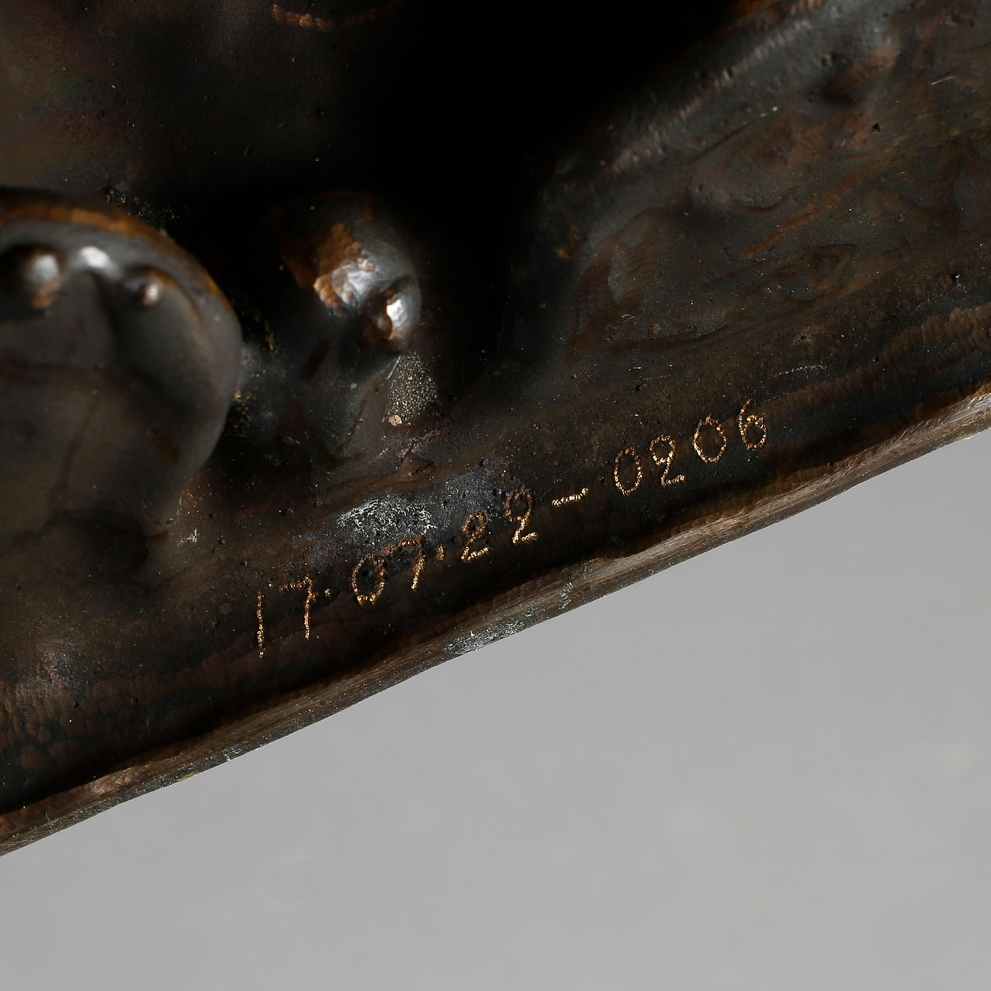 JOHANNES COLLIN, skulptur, brons, sign o dat 1912.