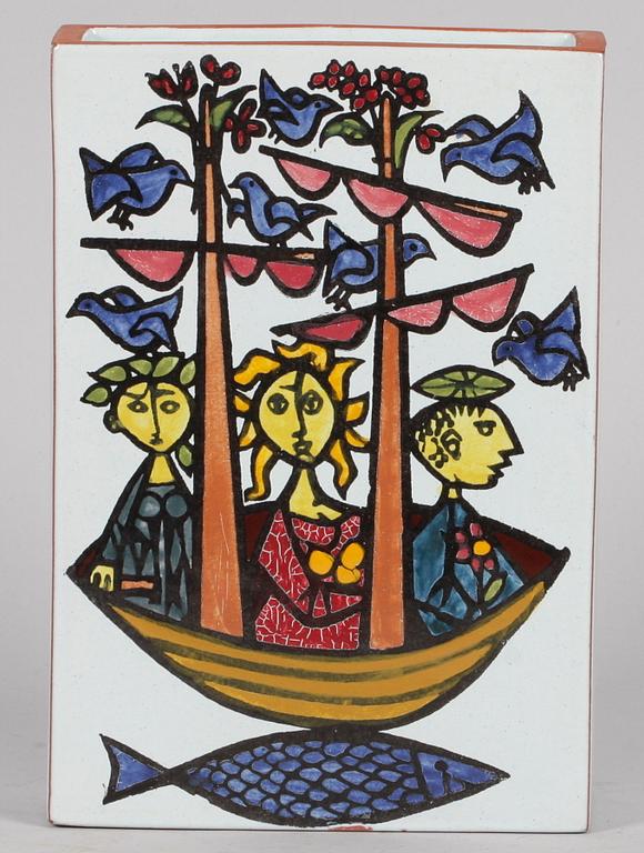 VAS, fajans, "Karneval", Stig Lindberg, Gustavsberg.