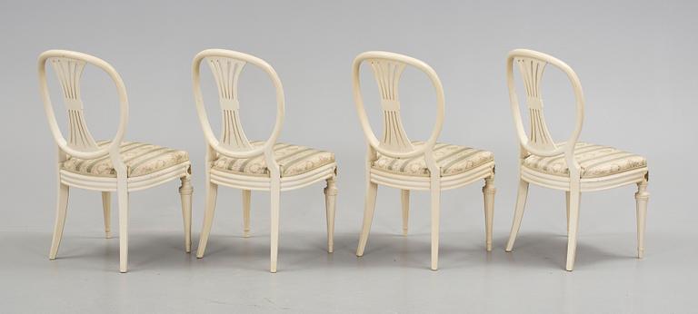STOLAR, 4 st, Gustaviansk stil, 1940/50-tal.