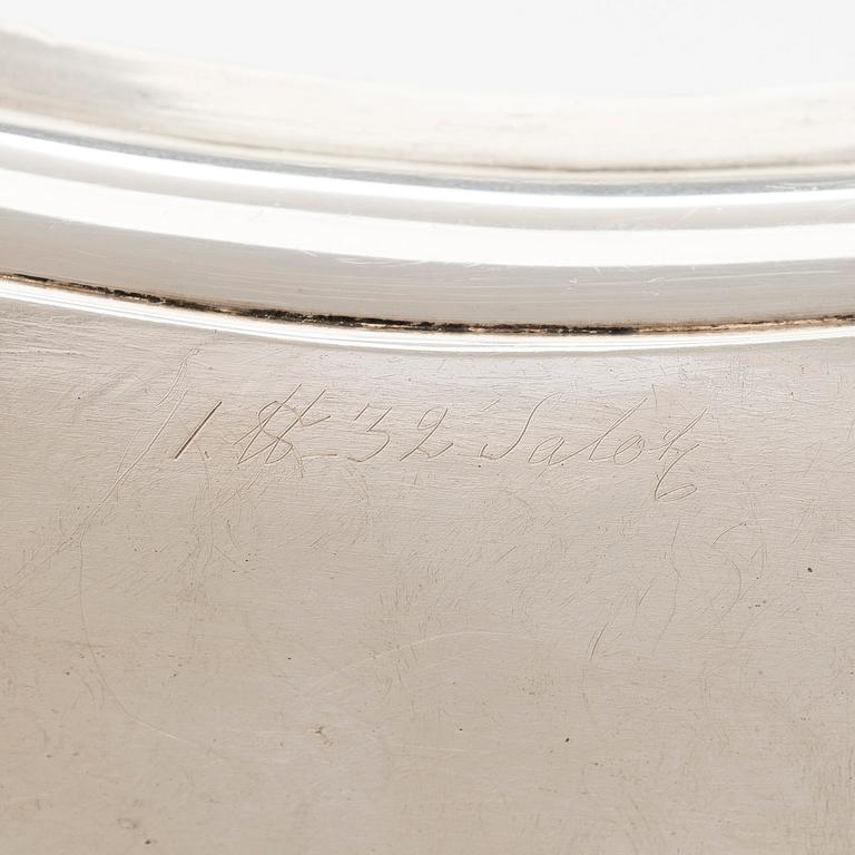Henrik August Lång, tarjotin, Nichols & Plinke, Pietari 1838.
