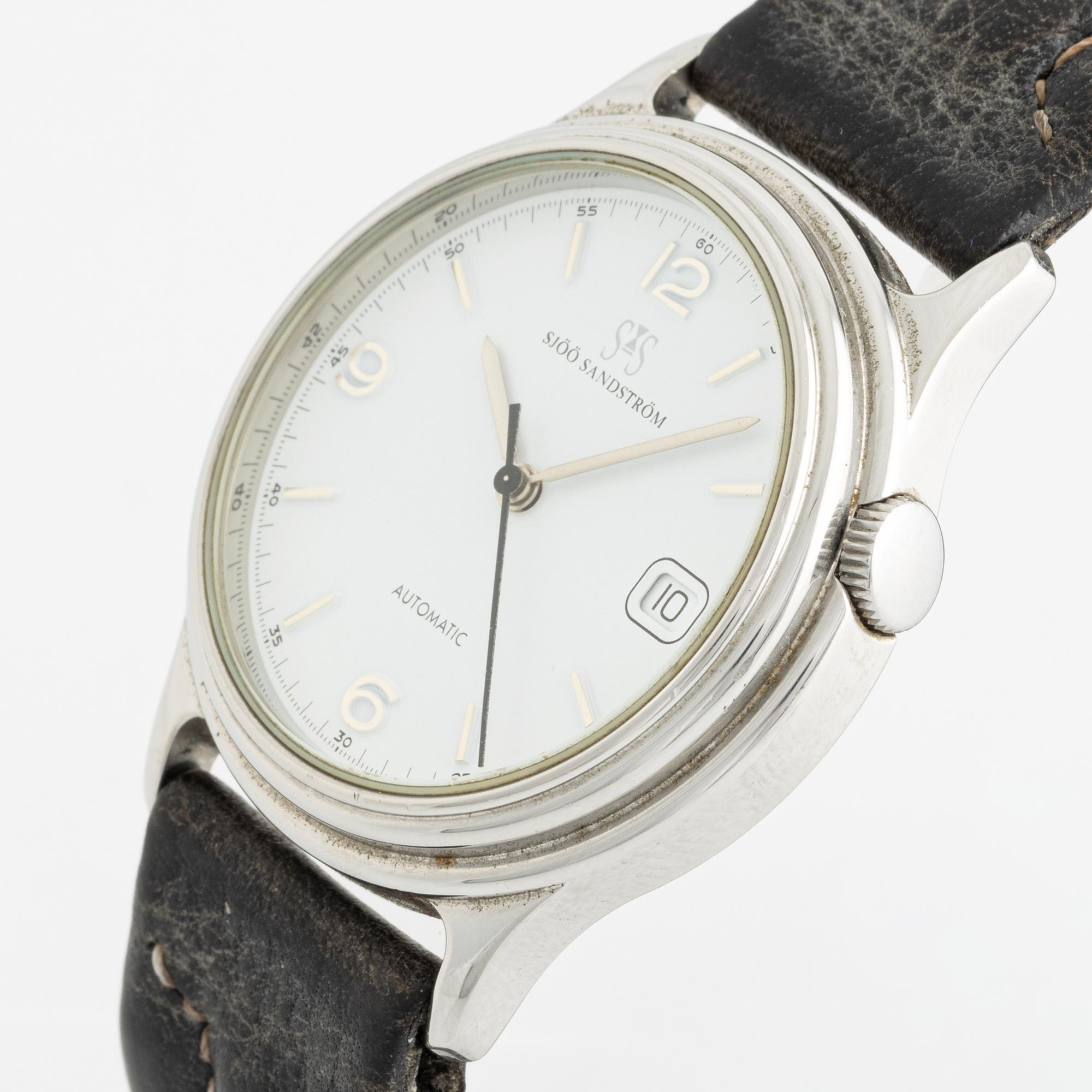 Sjöö Sandström, Automatic, "First watch - number 66 of 100", armbandsur, 37 mm.