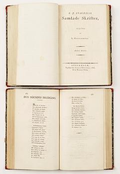 BOK, 2 vol, del I-III, "EJ. Stagnelii Samlade Skrifter" utg Lorenzo hammarsköld, Stockholm 1824-26.