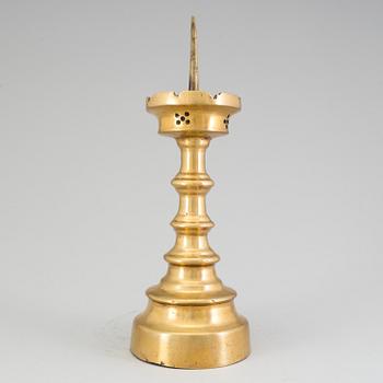 LJUSSTAKE, brons, möjligen 1400-tal.