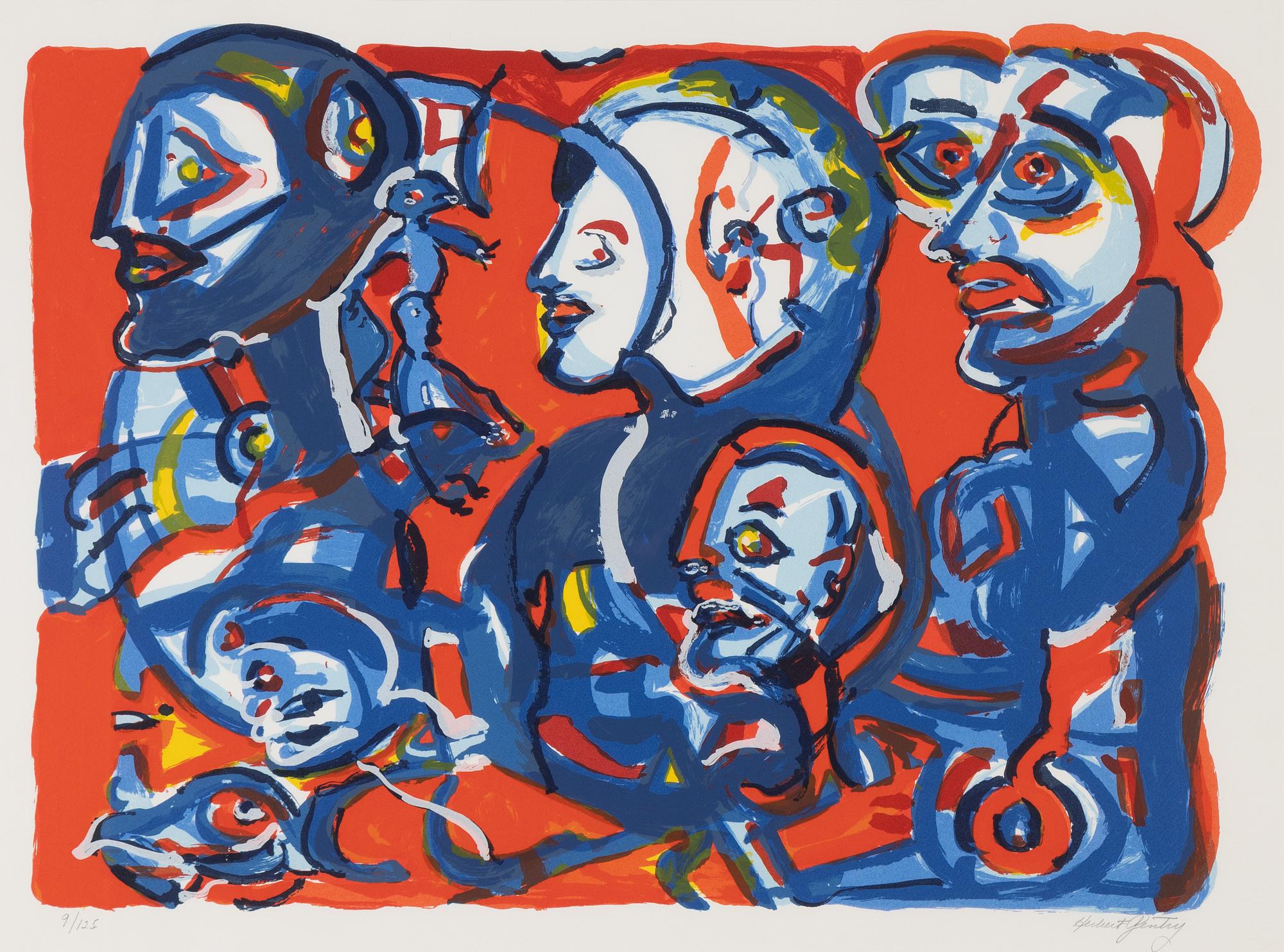 Herbert Gentry, färglitografi, signerad och numrerad 9/125.