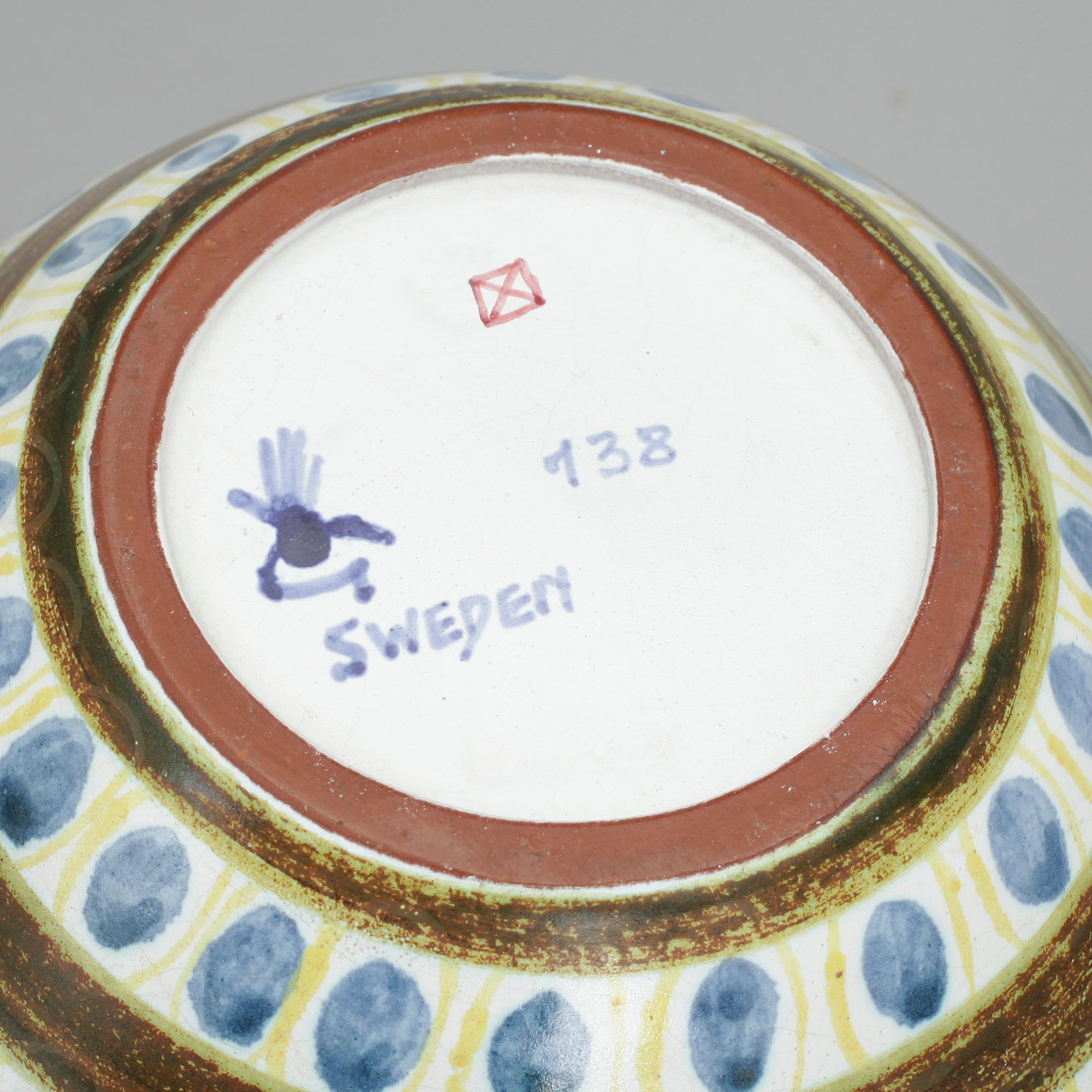 VAS, fajans, Stig Lindberg, Gustavsberg Studio.