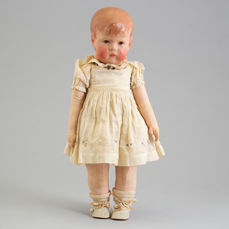 A Käthe Kruse doll, Germany 1930-40s.