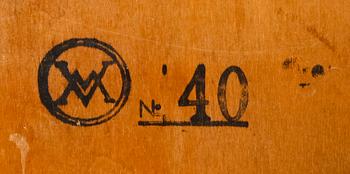 BOKHYLLA, Danmark, 1950-tal, låg modell.