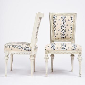 A matched set of ten late Gustavian chairs, (three signed by L Söderholm 1789-1794).
