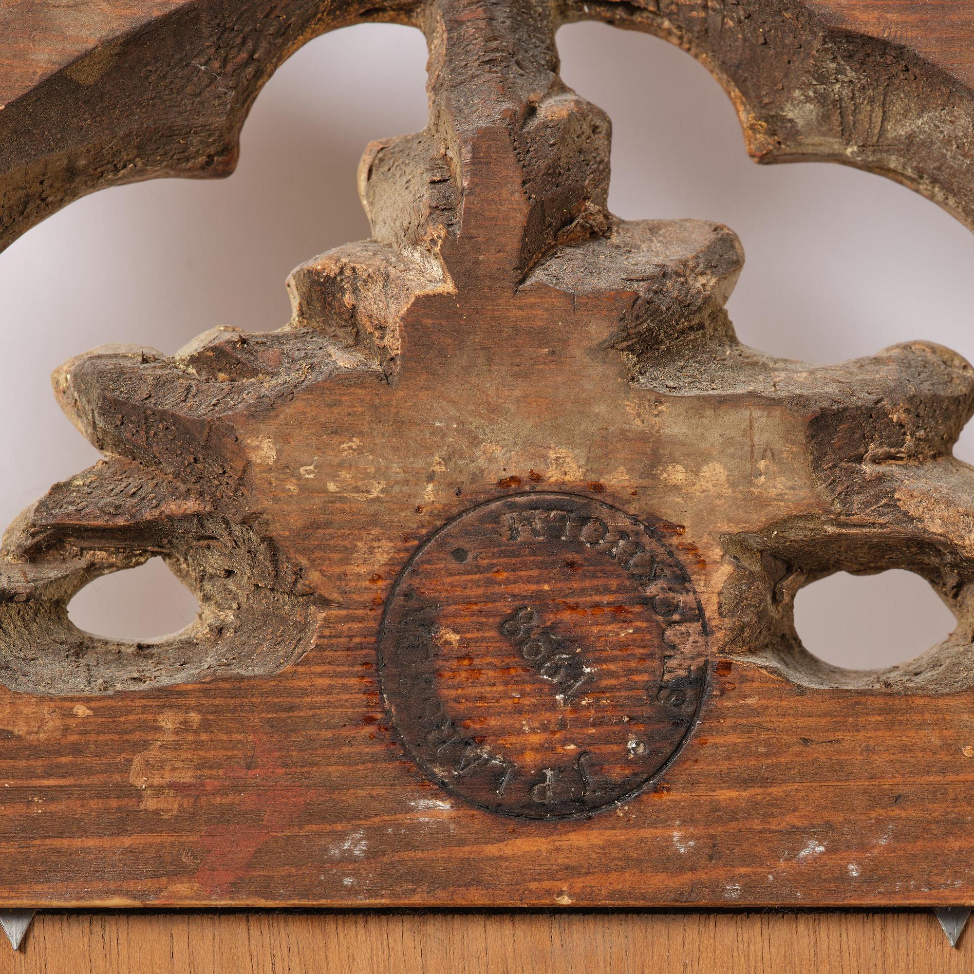 A pair of giltwood one-branch girandole mirrors by JP Larsson.