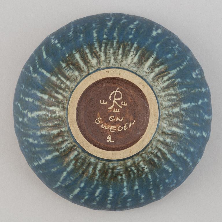 Gunnar Nylund, a set of five stoneware vases, a jug and a bowl, Rörstrand, 1950's/1960's.