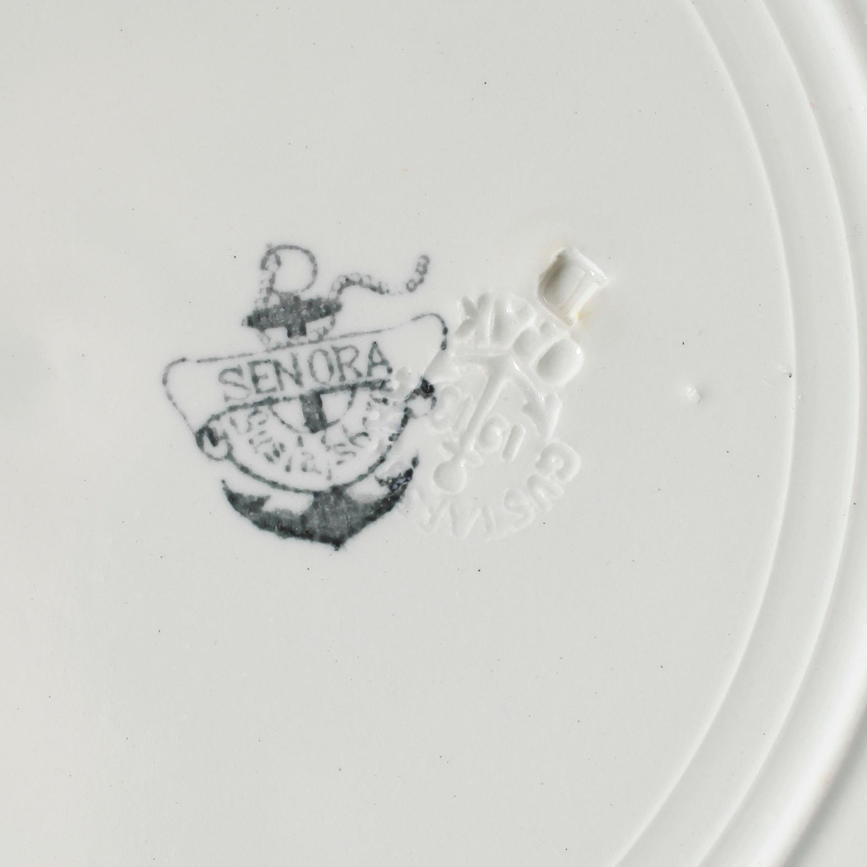 MATSERVIS, 49 delar, porslin, "Senora", Gustafsberg, omkring år 1900.