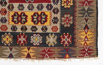 Carpet, Kelim, antique, approx. 256 x 118 cm.