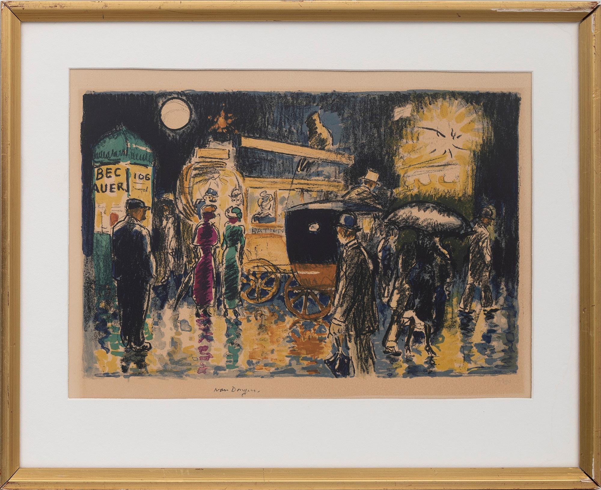 Kees van Dongen, "Place Pigalle, La nuit." 1950.