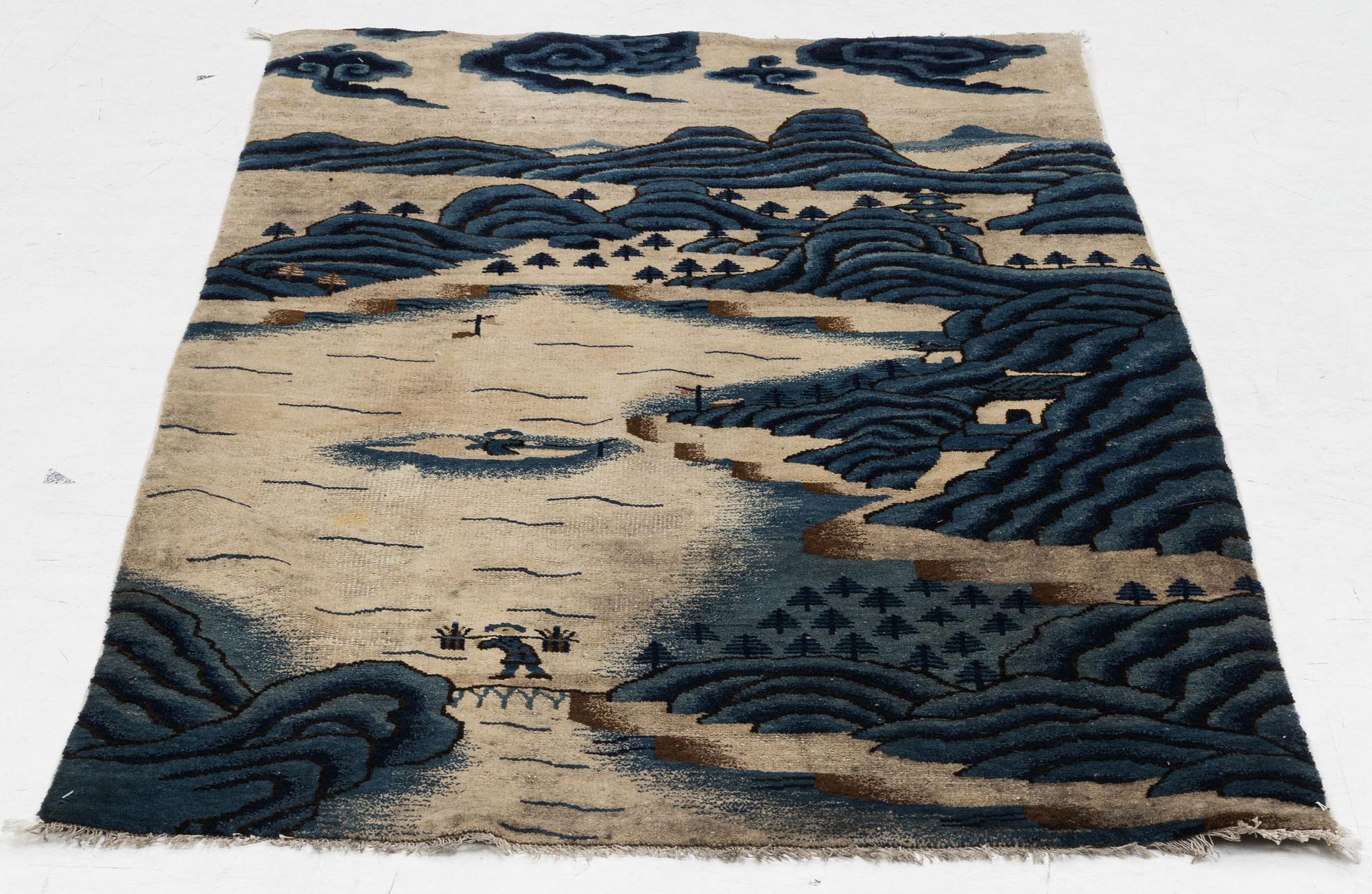 Matta, antik Baotou, norra Kina, ca 169 x 88 cm.