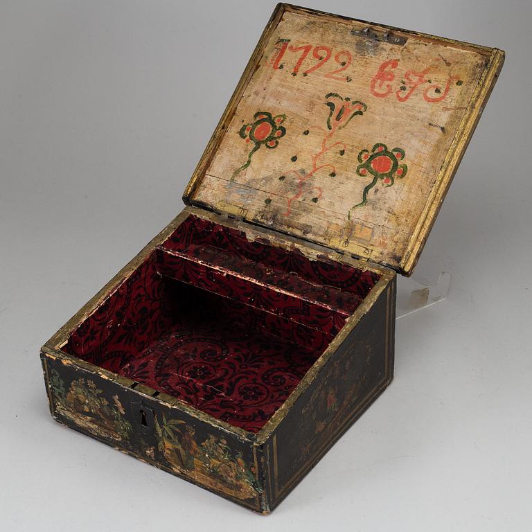 A late 18th century wooden box.