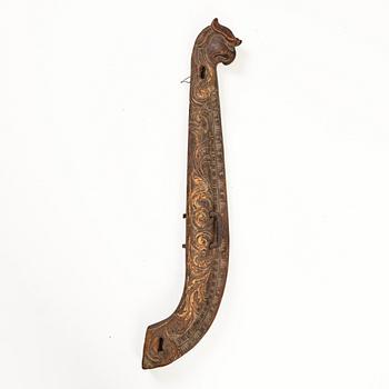 A Swedish carved part horse harness, 18th century.