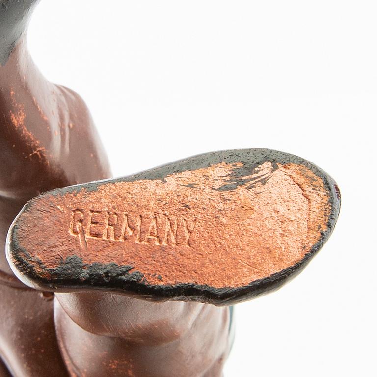 Gnomes 7 pcs mostly Germany mid/second half of the 20th century painted terracotta.