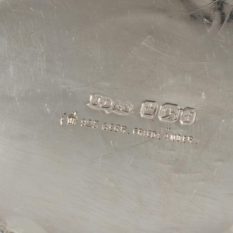 PARTI SILVER, 3 delar, 1800-tal. Vikt 154 g.